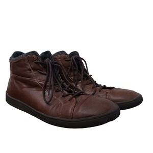 ALDO Men's Brown Leather High Hi Top Lace Up Boots Size 12